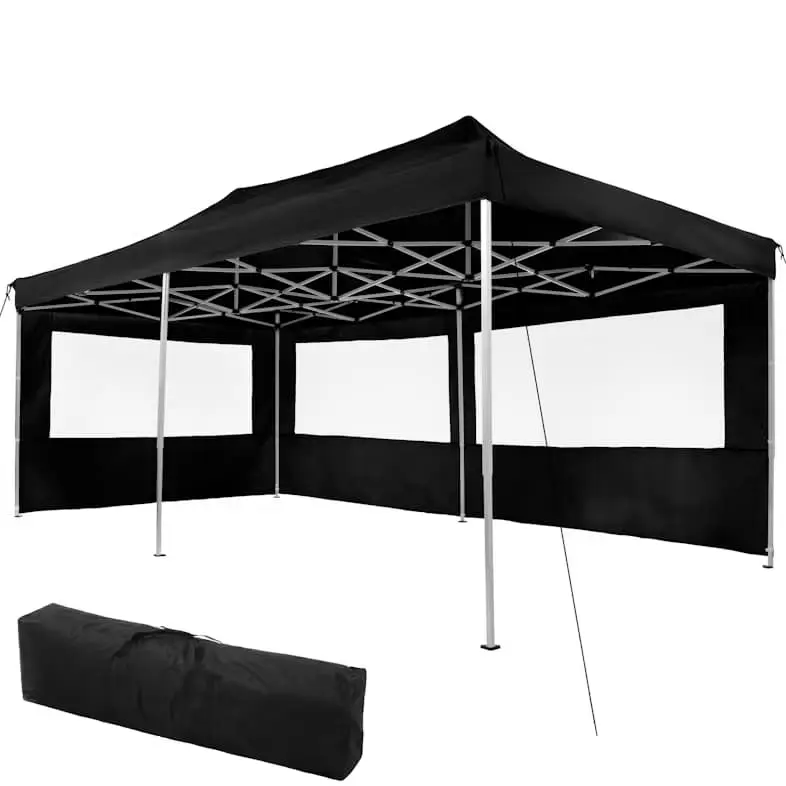 Tonelle pliante 3x6 m = 18m² noire à louer chez Brezet Location à Clermont-Ferrand